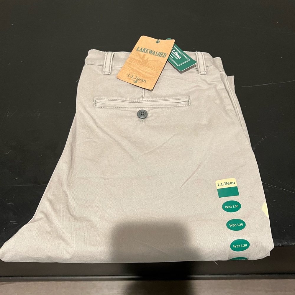 New Grey L.L. Bean Pants Size 33x30 with minor spots